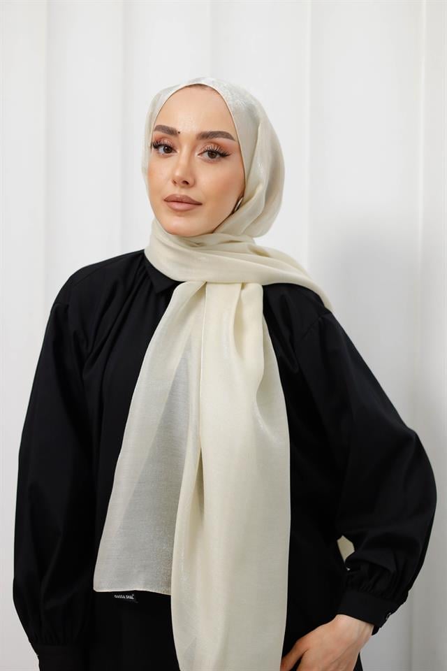 Abiye Şal Vanilya - Görsel 4